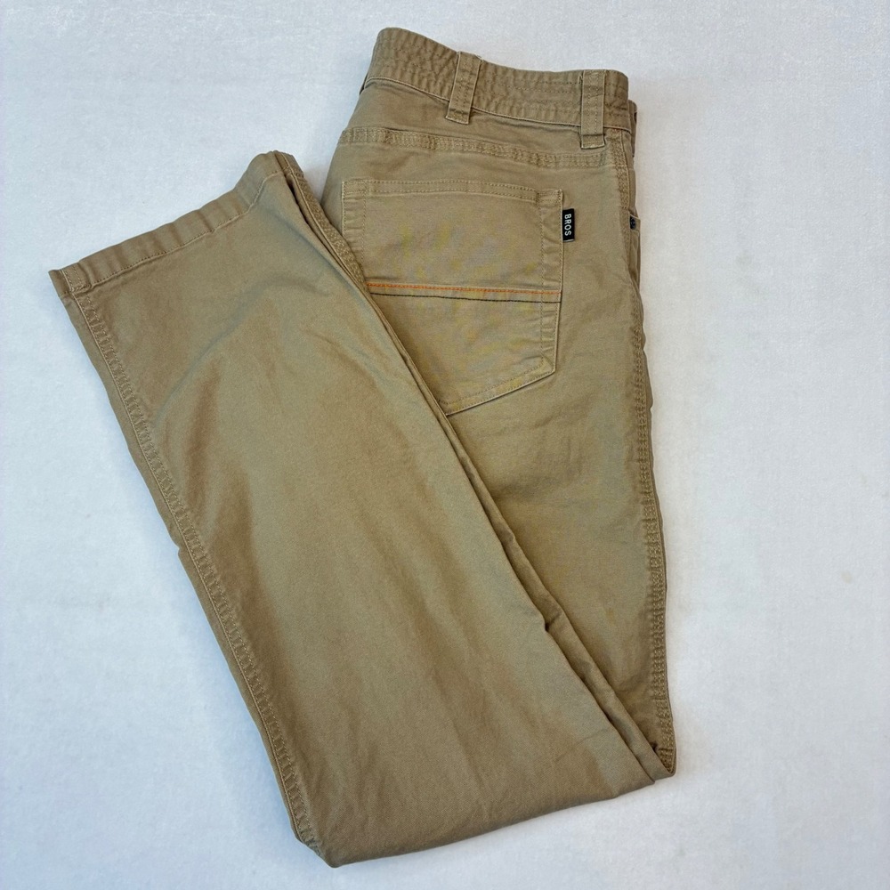 Howler Brothers Trousers Mens 33x31 Khaki Frontside 5-Pocket Stretch Uniform Fit